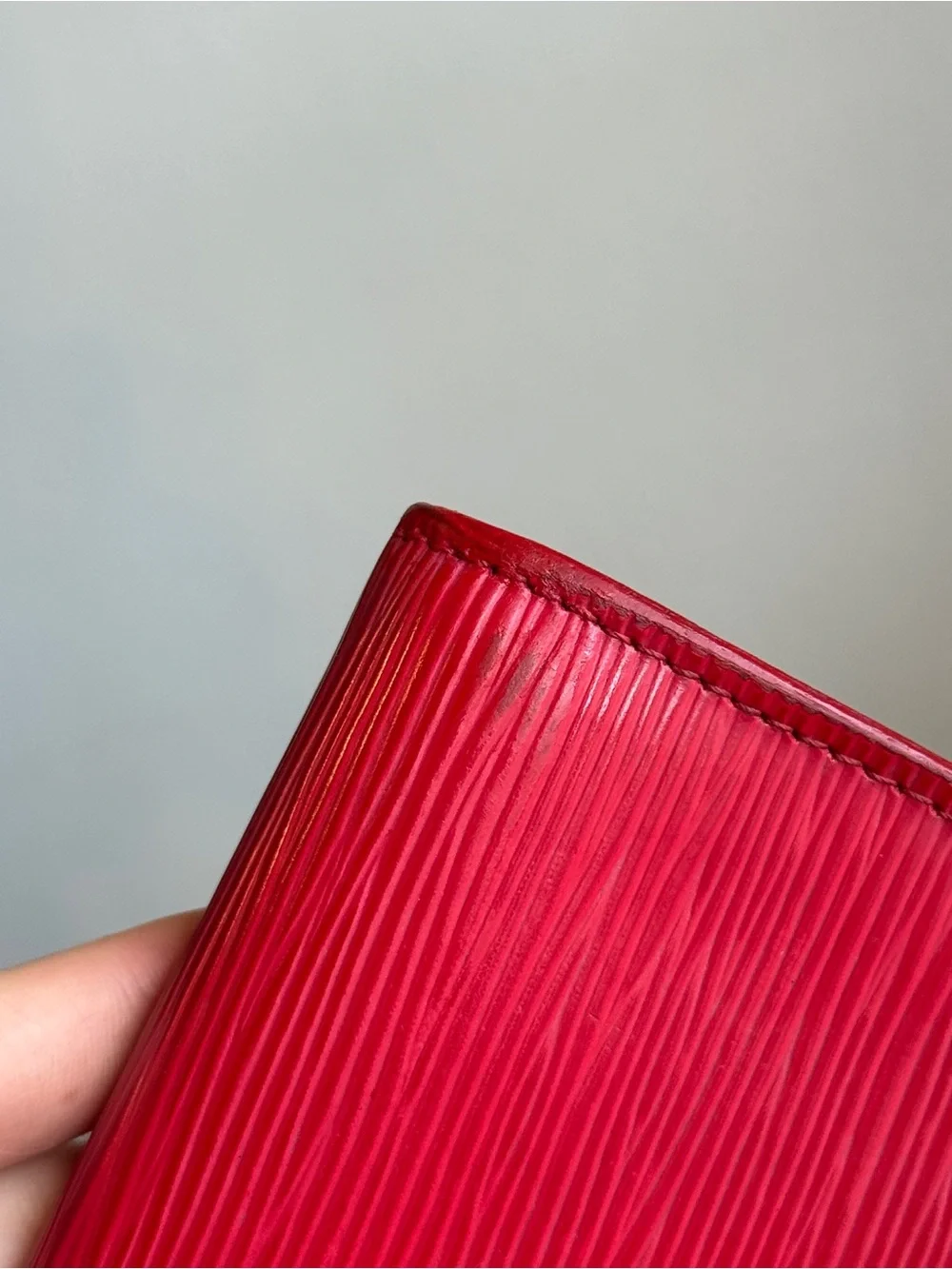 Louis Vuitton Red Epi Leather Mini Pochette with Top Handle